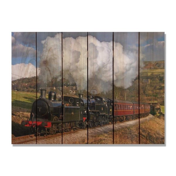 Ricki&Aposs Rugs 33 x 24 in. All Aboard Inside & Outside Cedar Wall Art RI951722